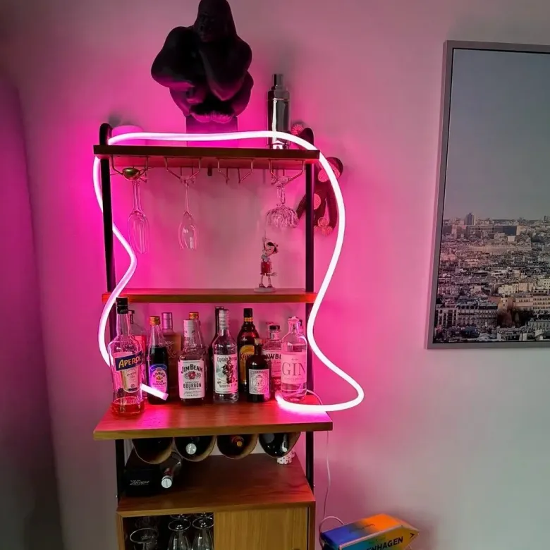 Flex Neon Lysslange 3 meter Pink