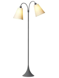 Fodgænger Gulvlampe grå m/creme skærme