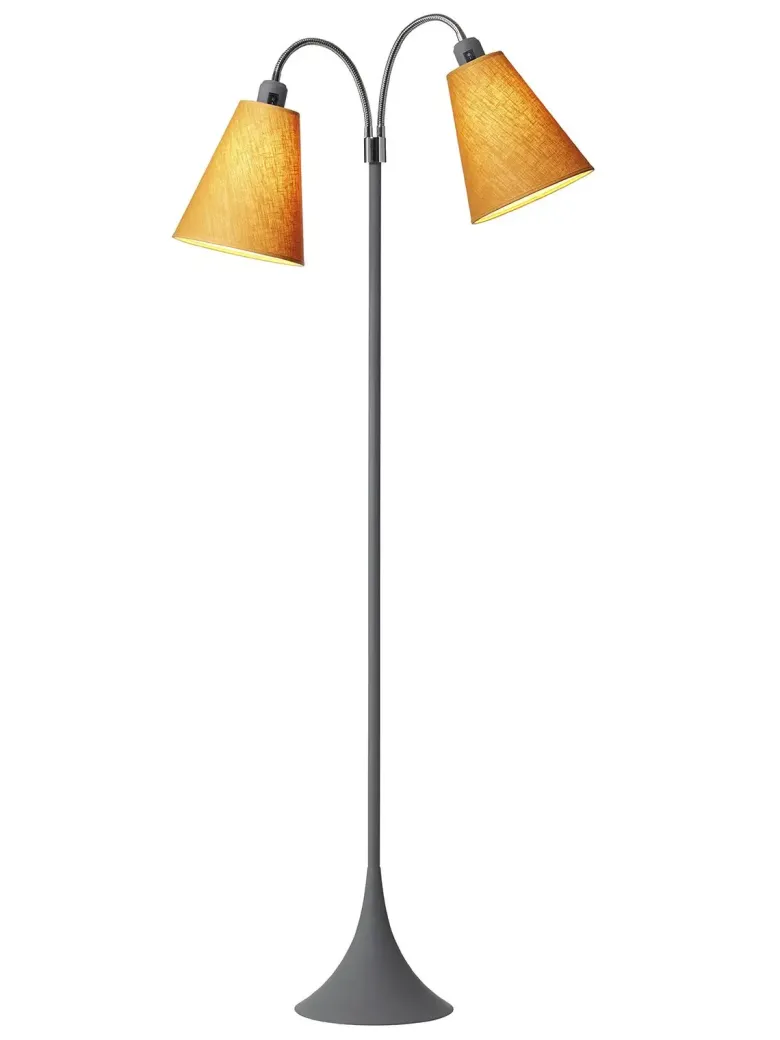 Fodgænger Gulvlampe grå m/karry skærme