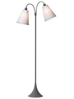 Fodgænger Gulvlampe grå m/lavendel skærme