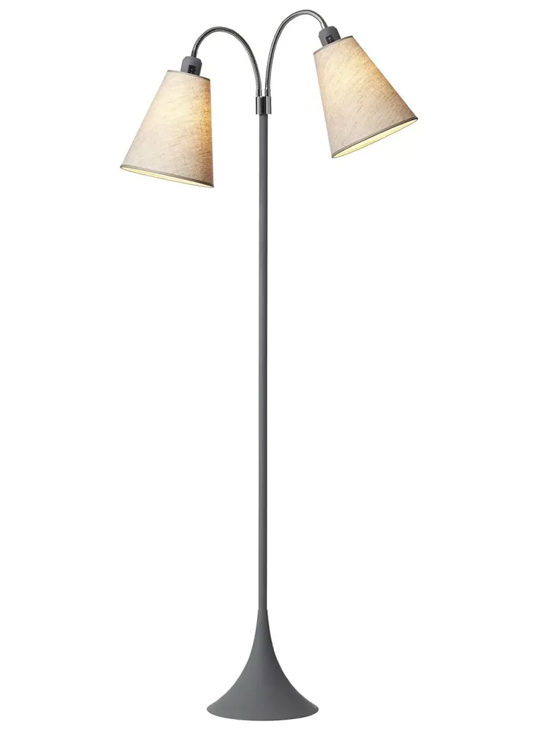 Fodgænger Gulvlampe grå m/sand skærme