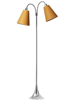 Fodgænger Gulvlampe krom m/karry skærme