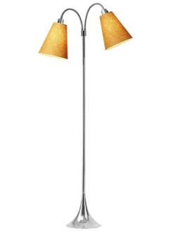 Fodgænger Gulvlampe krom m/karry skærme