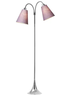 Fodgænger Gulvlampe krom m/lyng skærme