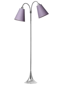 Fodgænger Gulvlampe krom m/lyng skærme