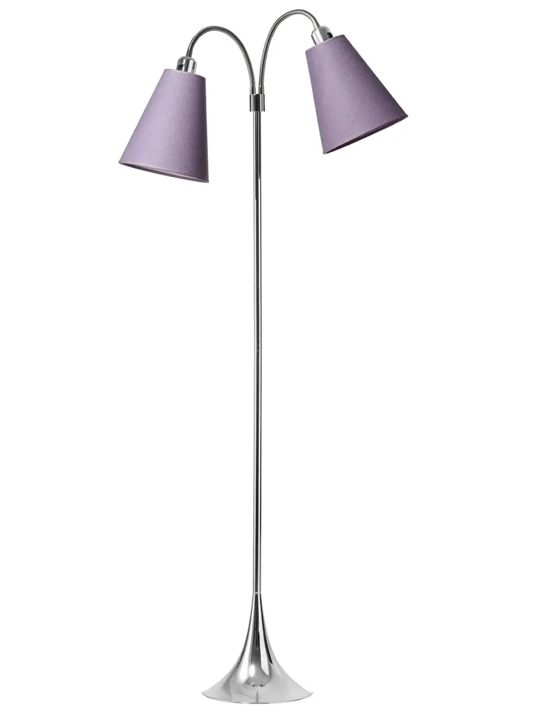 Fodgænger Gulvlampe krom m/lyng skærme