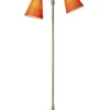 Fodgænger Gulvlampe messing m/orange skærme