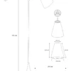 Fodgænger Gulvlampe messing m/creme skærme