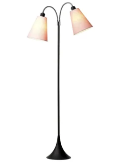Fodgænger Gulvlampe sort m/pink skærme