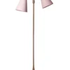 Fodgænger Gulvlampe trælook m/pink skærme