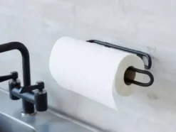 Funktion Køkkenrulleholder til væg 31x13,5 cm sort