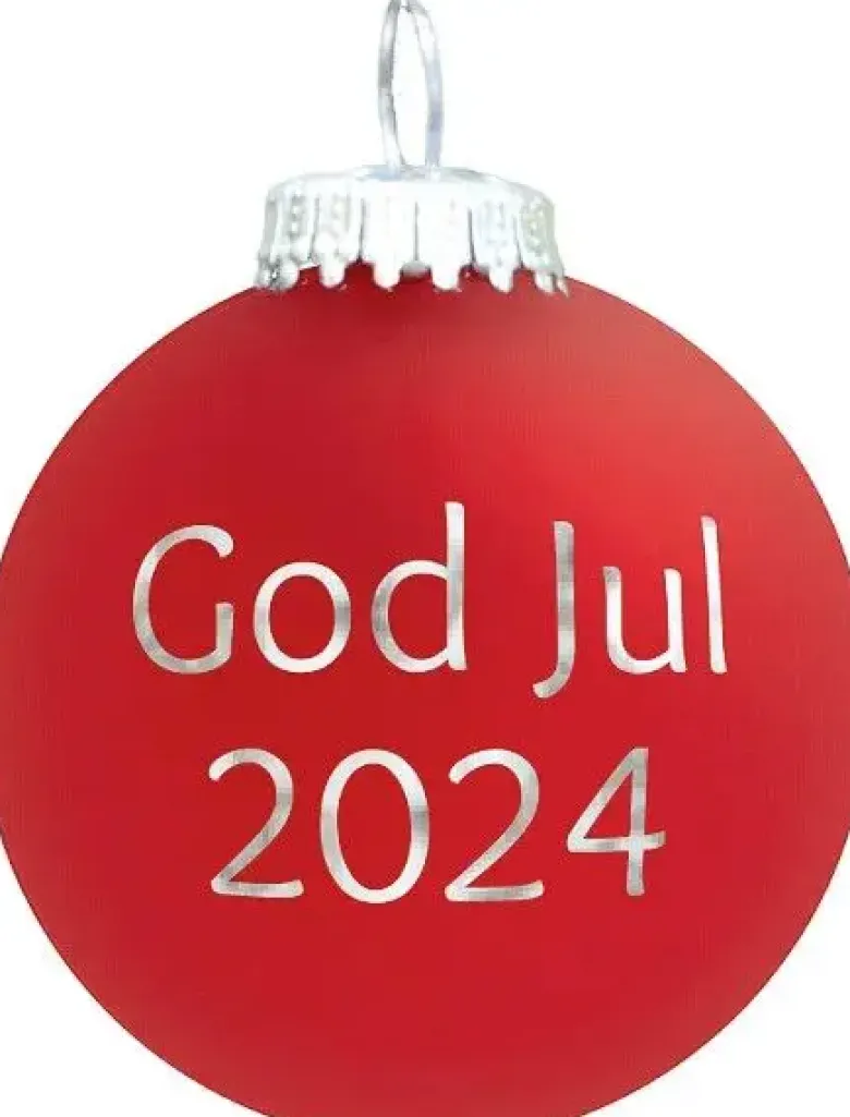 God jul 2024. Julekugle mat rød