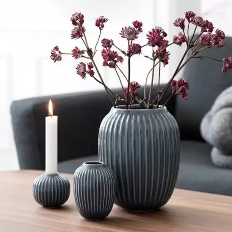Hammershøi Vase Antracitgrå stor