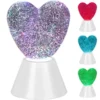 Hjerte glitterlampe 11x10x15 cm