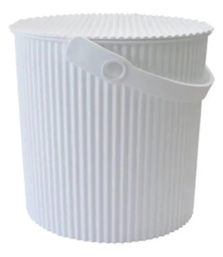 Japansk Omnioutil spand med låg 10L hvid