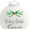 Julekugle mat hvid "Verdens sødeste Farmor"