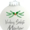 Julekugle mat hvid "Verdens sødeste Morfar"