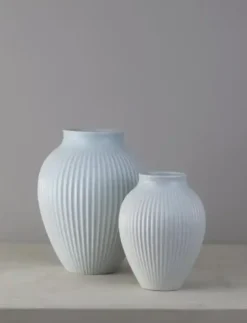 Knabstrub vase H27 cm mat ice blå