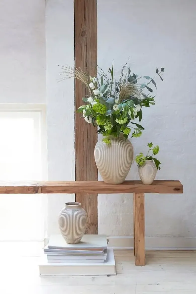 Knabstrub vase H20 cm Sand