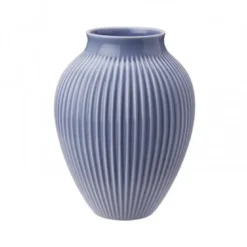 Knabstrup Vase med riller 12,5 cm lavendelblå