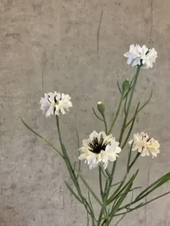 Kunstig blomst Kornblomst buket hvid