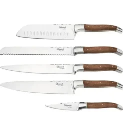 Laguiole By Hâws Chef knivsæt 5 dele egetræ