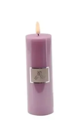 La Vida Modern bloklys H15/Ø5 cm Lyselilla