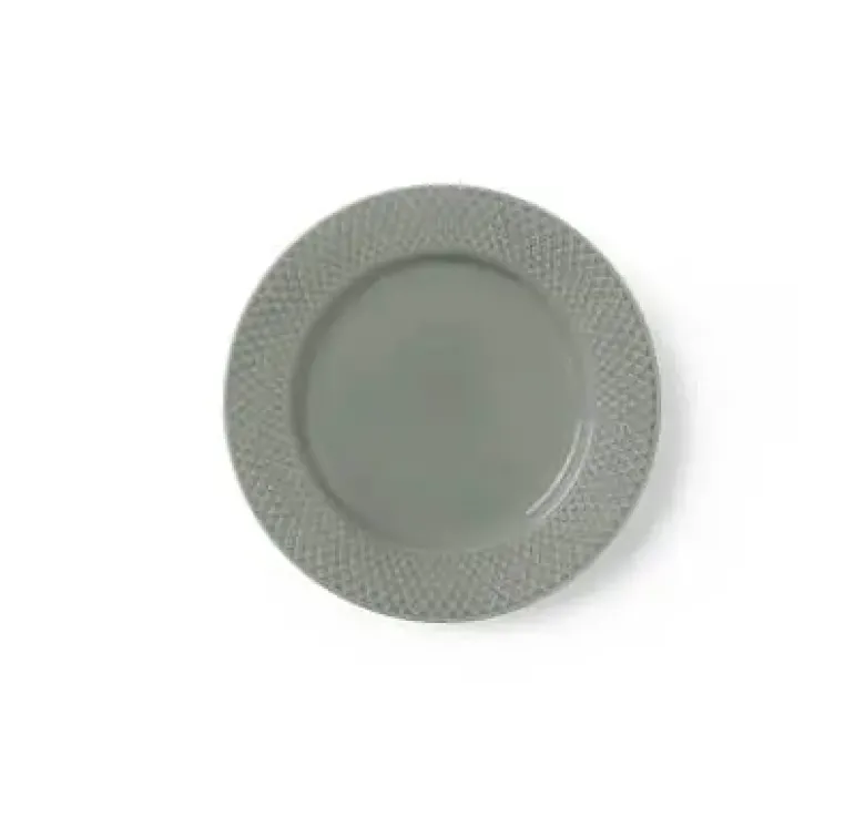 Lyngby Frokosttallerken Rhombe Earth Frokosttallerken Ø21 cm moss