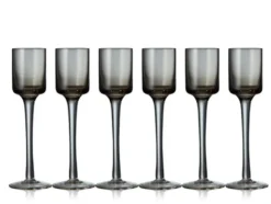 Lyngby Glas Snapseglas 6 stk Grå