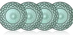 Lyngby Glas Sorrento Glastallerken Dia 21 cm 4-pak grøn