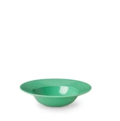 Lyngby Porcelæn Rhombe Color Dyb tallerken Ø24,5 cm Grøn
