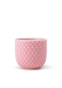 Lyngby Porcelæn Rhombe color æggebæger rosa - H: 4,5 cm