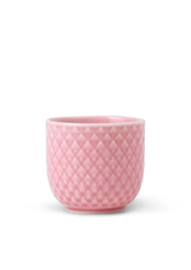 Lyngby Porcelæn Rhombe color æggebæger rosa - H: 4,5 cm