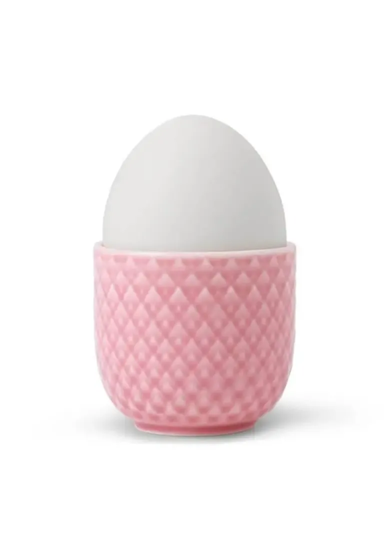 Lyngby Porcelæn Rhombe color æggebæger rosa - H: 4,5 cm