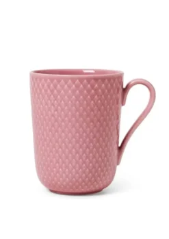 Lyngby Porcelæn Rhombe Color krus med hank 33 cl Rosa