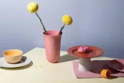 Lyngby Porcelæn Rhombe Color vase H20 Rosa