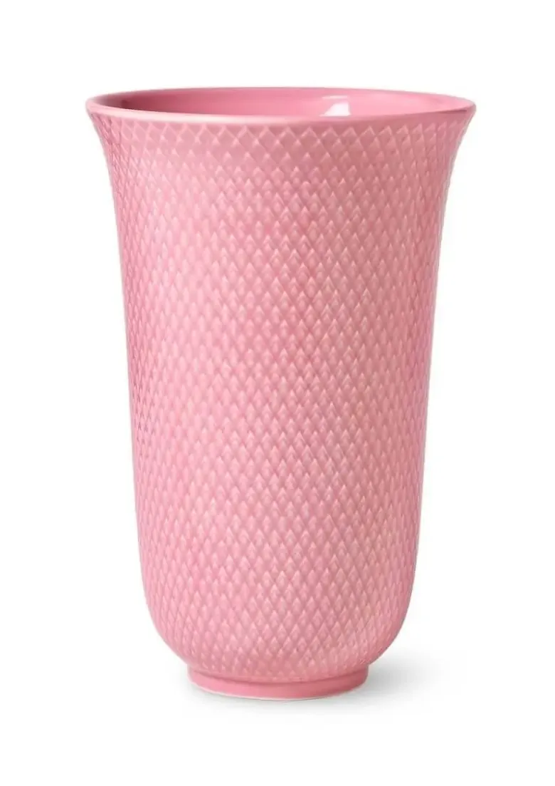 Lyngby Porcelæn Rhombe Color vase H20 Rosa