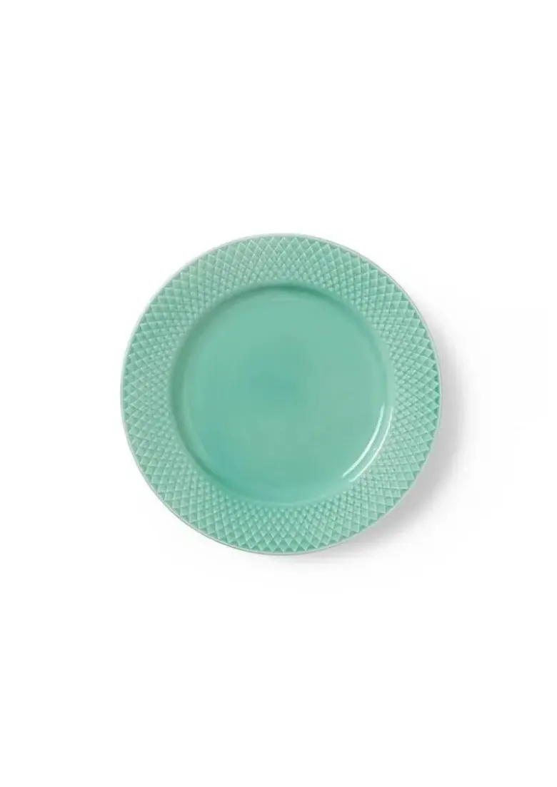 Lyngby Porcelæn Rhombe Colour frokosttallerken Ø21 cm aqua