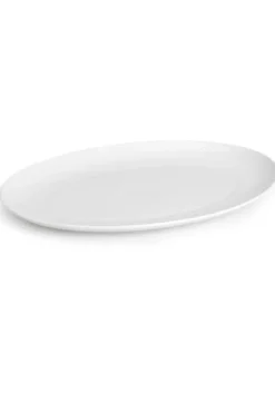 Lyngby Porcelæn Rhombe Ovalt serveringsfad 42x32 cm hvid