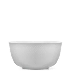 Lyngby Porcelæn Rhombe Serveringsskål Ø17,5 cm hvid