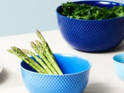 Lyngby Porcelæn Rhombe skål aqua 13 cm