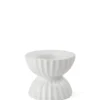 Lyngby Porcelæn Tura Fyrfadsstage Ø8 cm hvid