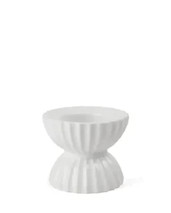 Lyngby Porcelæn Tura Fyrfadsstage Ø8 cm hvid