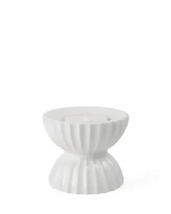 Lyngby Porcelæn Tura Fyrfadsstage Ø8 cm hvid