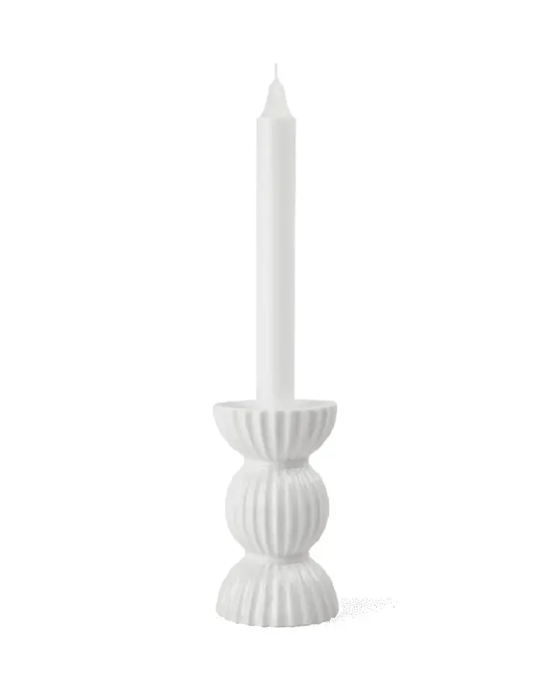 Lyngby Porcelæn Tura Kronelysestage H14 hvid