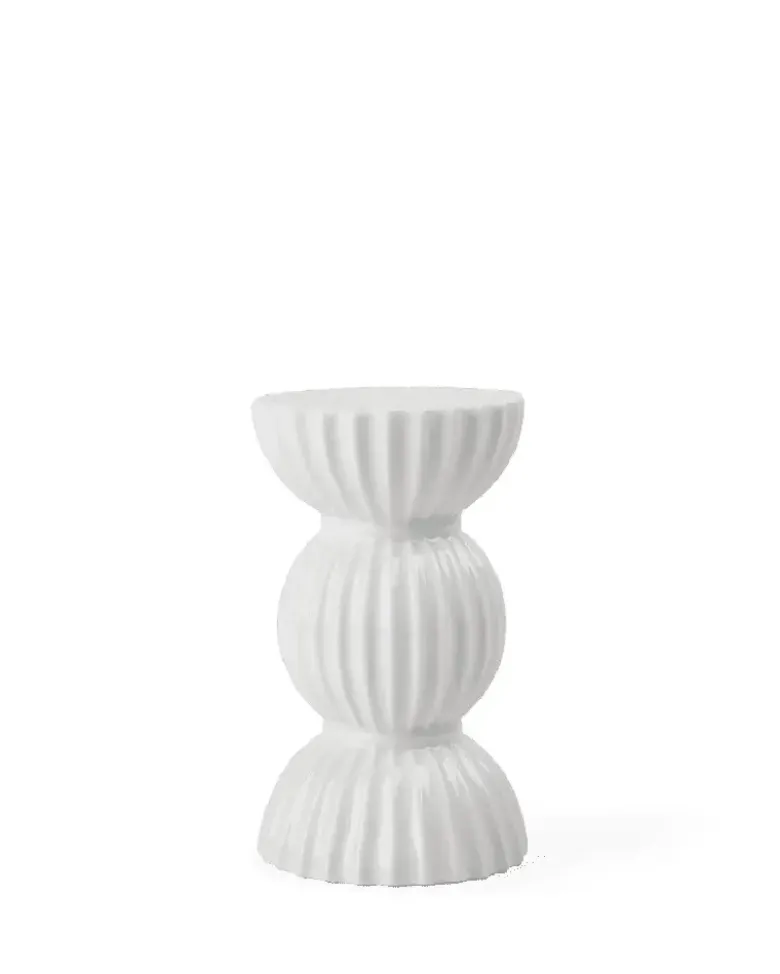Lyngby Porcelæn Tura Kronelysestage H14 hvid