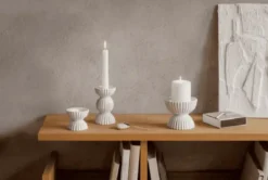 Lyngby Porcelæn Tura Kronelysestage H14 hvid