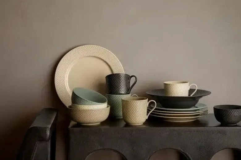 Lyngby Serveringsskål Rhombe Earth Skål Ø15.5 cm clay