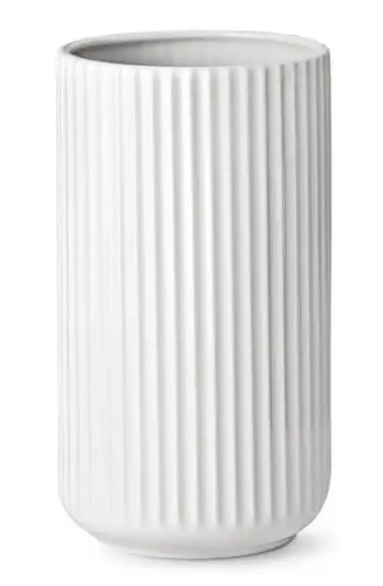 Lyngby vasen 25 cm hvid Porcelæn