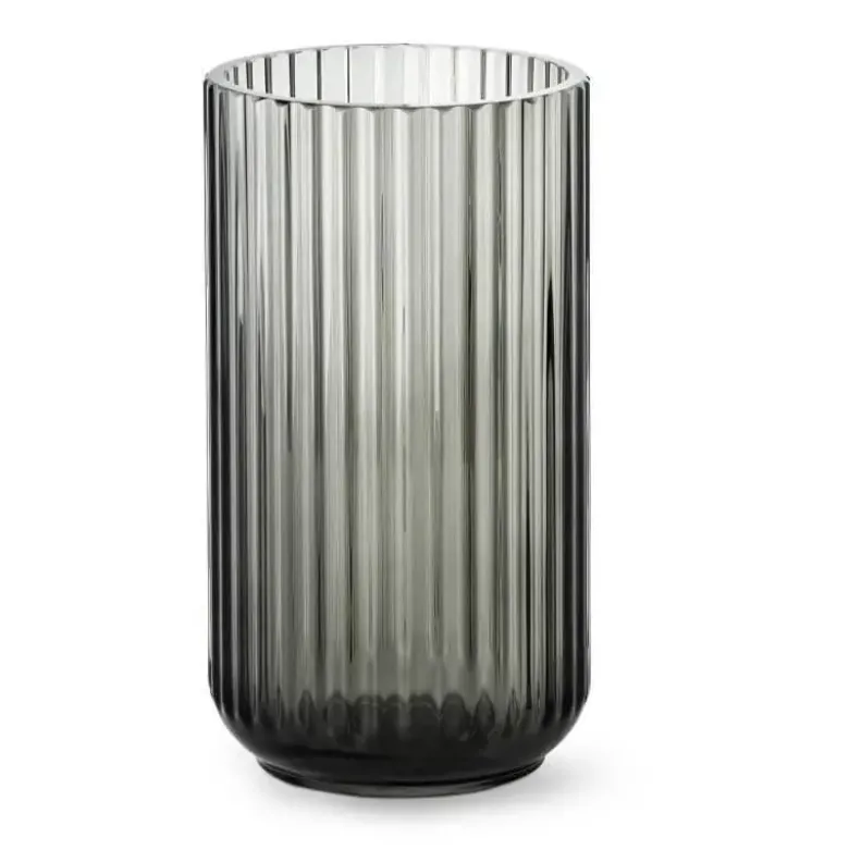 Lyngby vase røgfarvet 20 cm